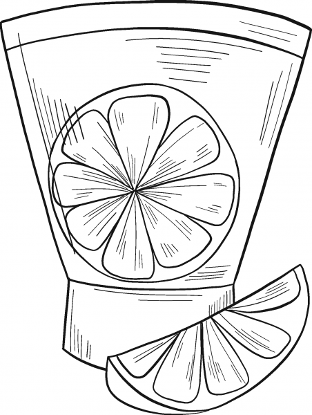 Martini Glass coloring page image