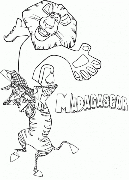 Marty and Alex coloring page image