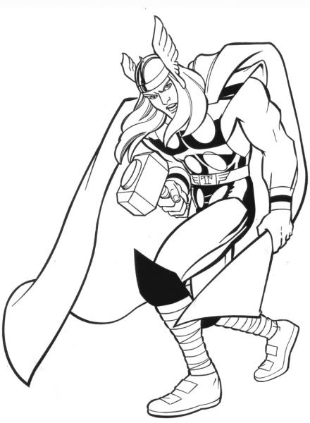 Marvel Thor coloring page image