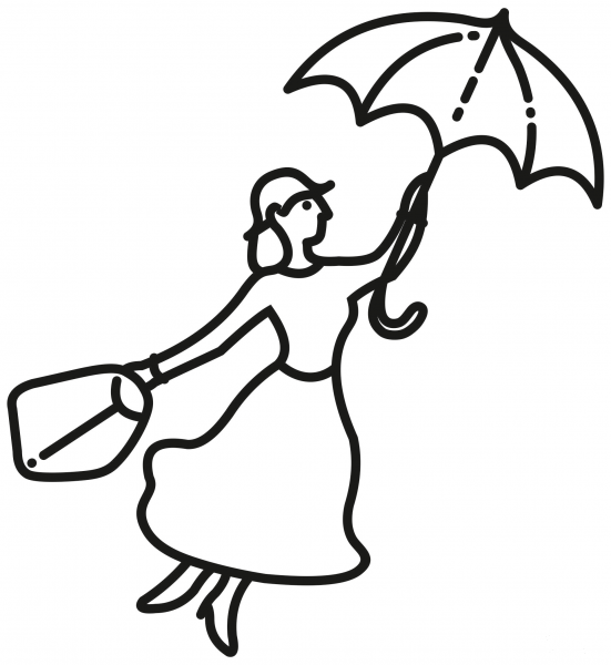 Mary Poppins coloring page image