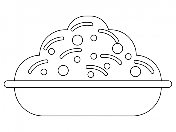 Mashed Potatoes coloring page image