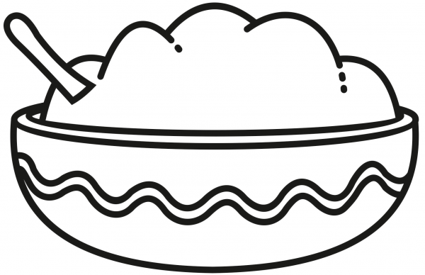 Mashed Potatoes coloring page image