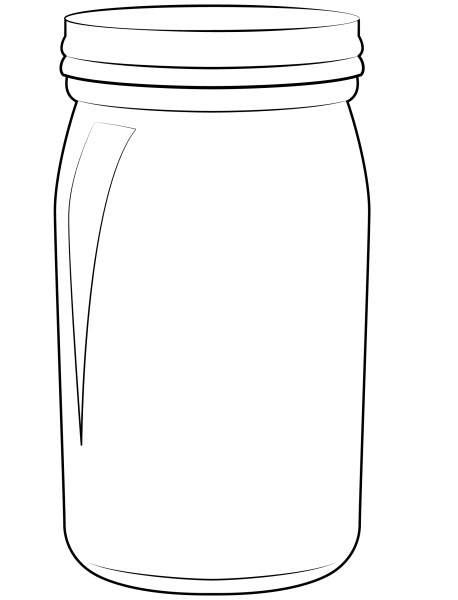 Mason Jar coloring page image