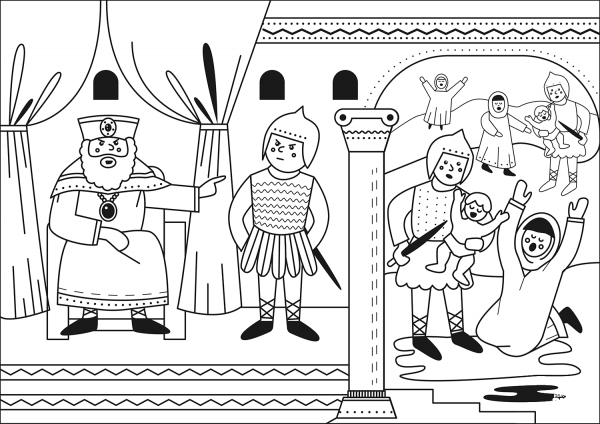 Massacre of the Innocents coloring page image