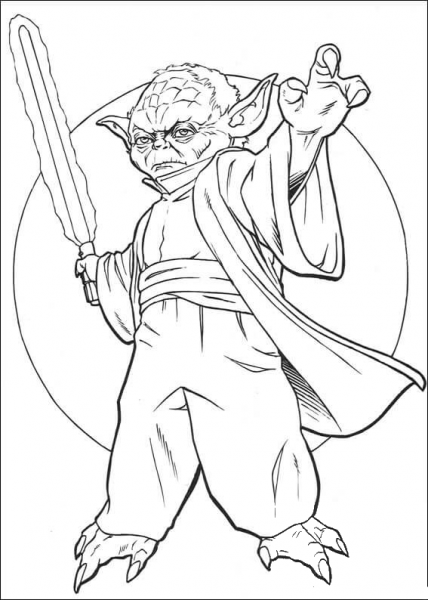 Master Yoda coloring page image