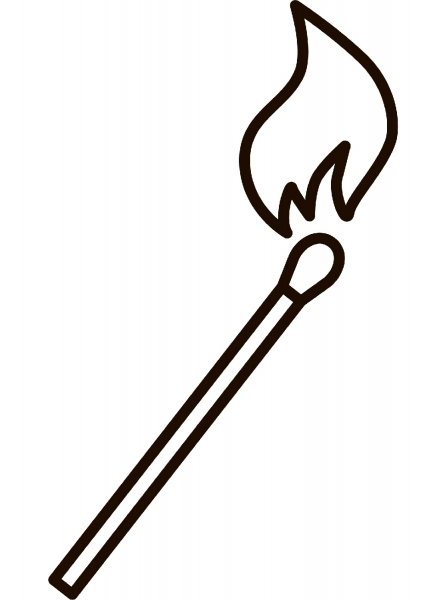 Matches coloring page image