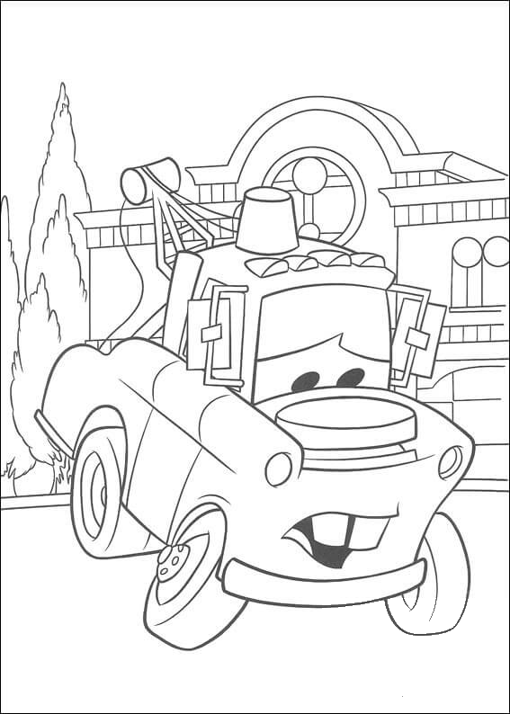 Mater Looks Sad coloring page - ColouringPages