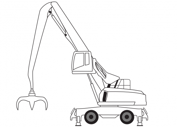 Material Handler coloring page image