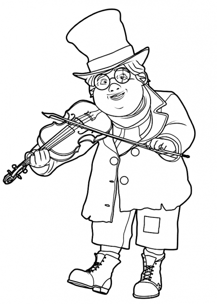 Mathurin the Violinist from Leap! coloring page image