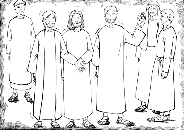 Matthias Chosen as the New Apostle to Replace Judas coloring page image