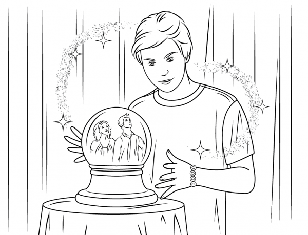 Max Russo from Wizards of Waverly Place coloring page image
