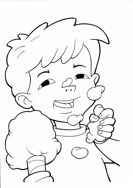 Max With Ice Cream  coloring page image