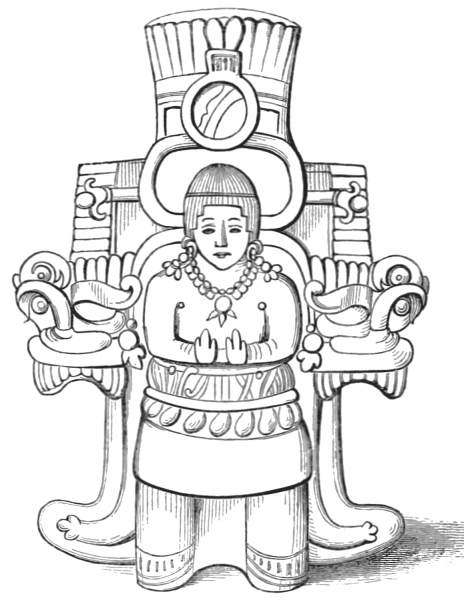 Mayan Figure coloring page image