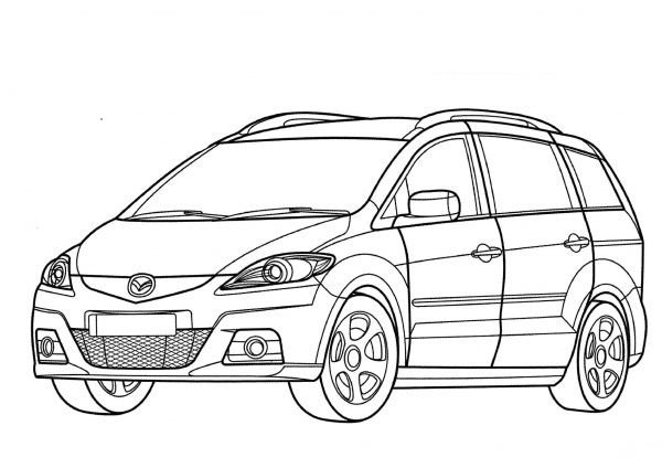 Mazda 5  coloring page image