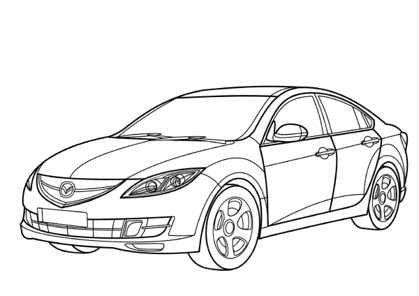 Mazda 6 Sedan  coloring page image