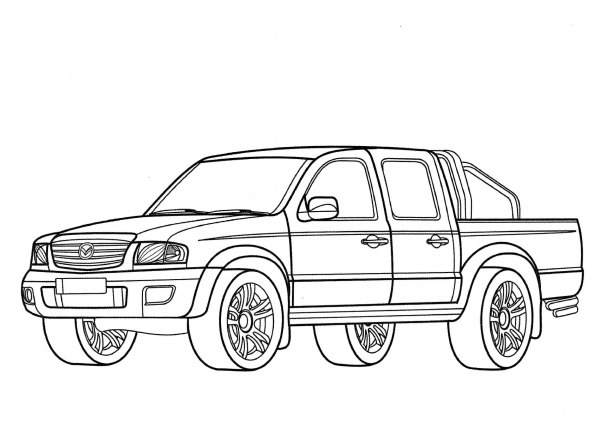 Mazda B-2500 coloring page image