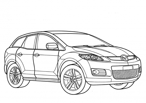 Mazda Cx Coloring Page Colouringpages