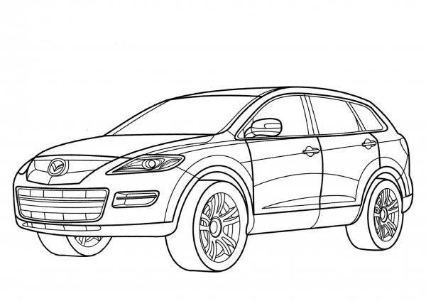 Mazda CX-9  coloring page image