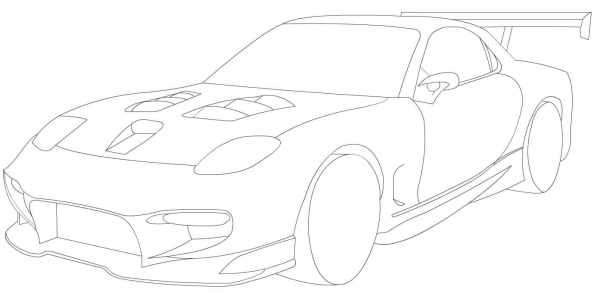 Mazda RX-7 Sport coloring page image