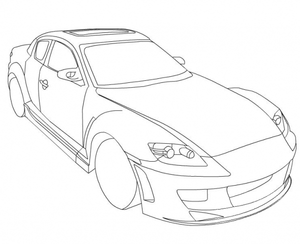 Mazda RX-8 coloring page image
