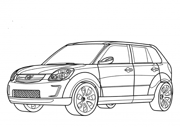 Mazda Verisa coloring page image