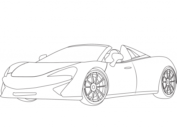 McLaren 570S coloring page image