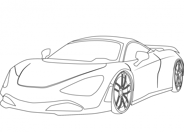 McLaren 720S coloring page image