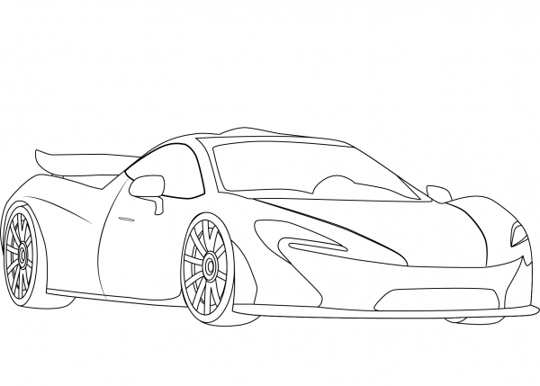 McLaren P1 coloring page - ColouringPages