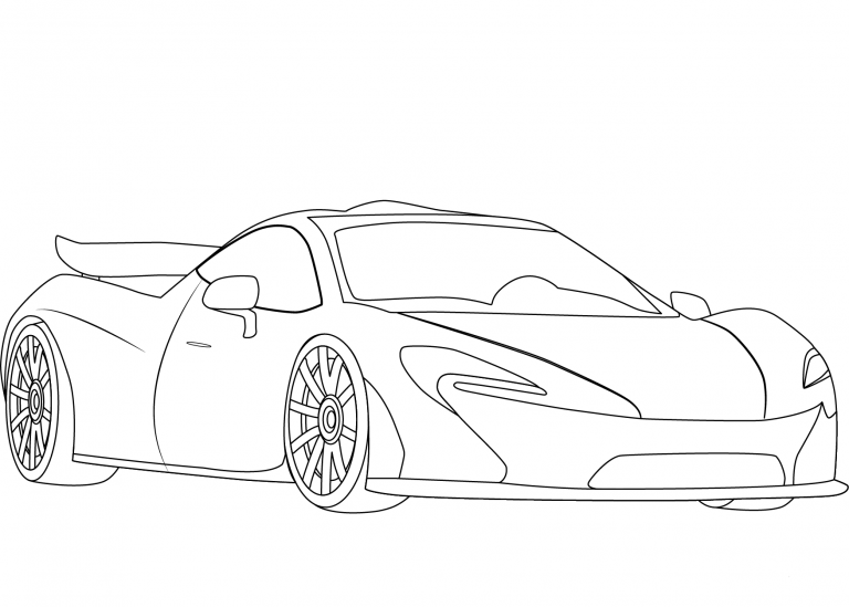 McLaren P1 coloring page - ColouringPages