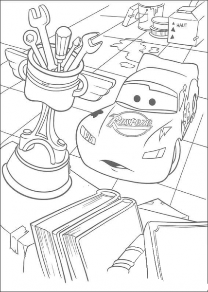 McQueen and the Goblet   coloring page image