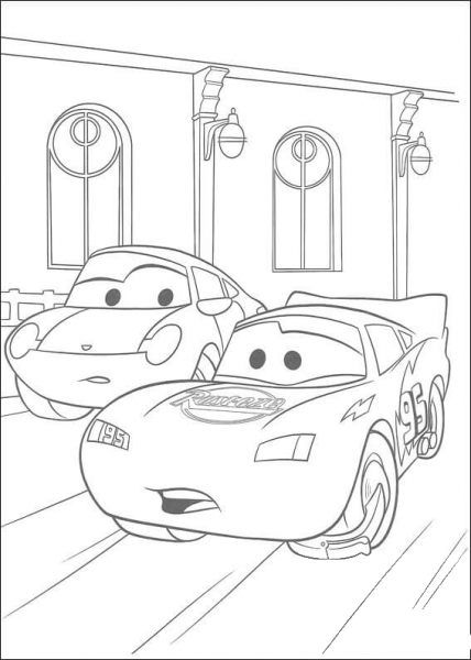 McQueen coloring page image