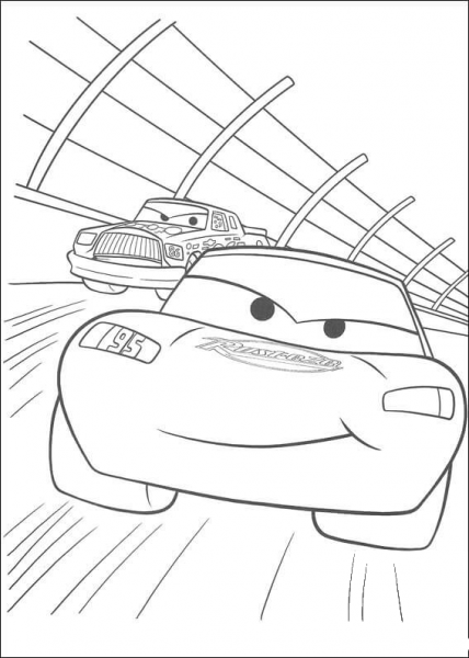 McQueen is The First coloring page image
