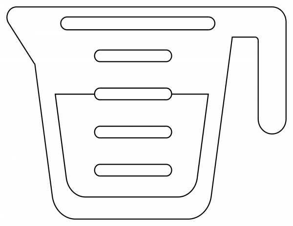Measuring Cup coloring page image