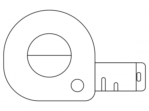 Measuring Tape coloring page image