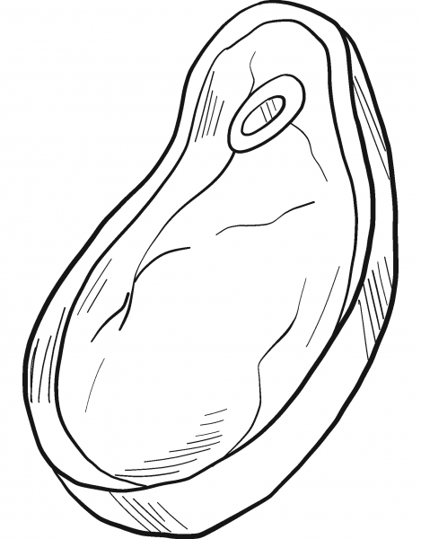 Meat coloring page image