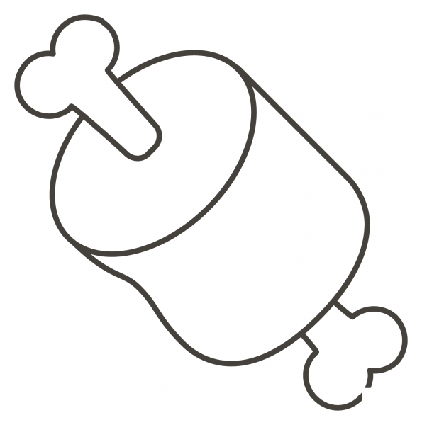 Meat on Bone coloring page image