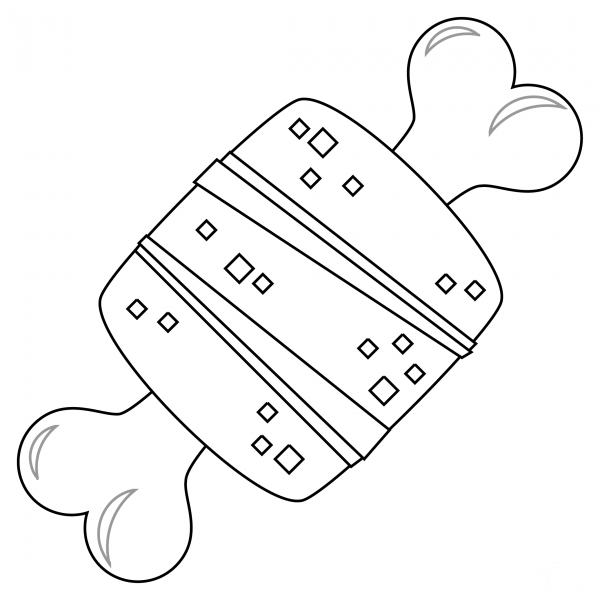 Meat on Bone coloring page image
