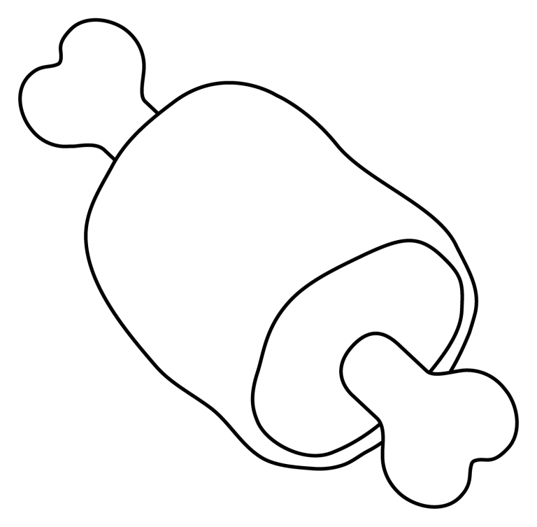 Meat on Bone Emoji coloring page - ColouringPages