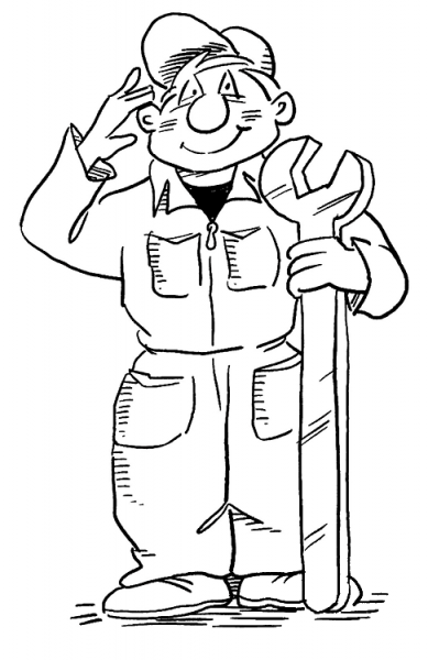 Mechanic  coloring page image