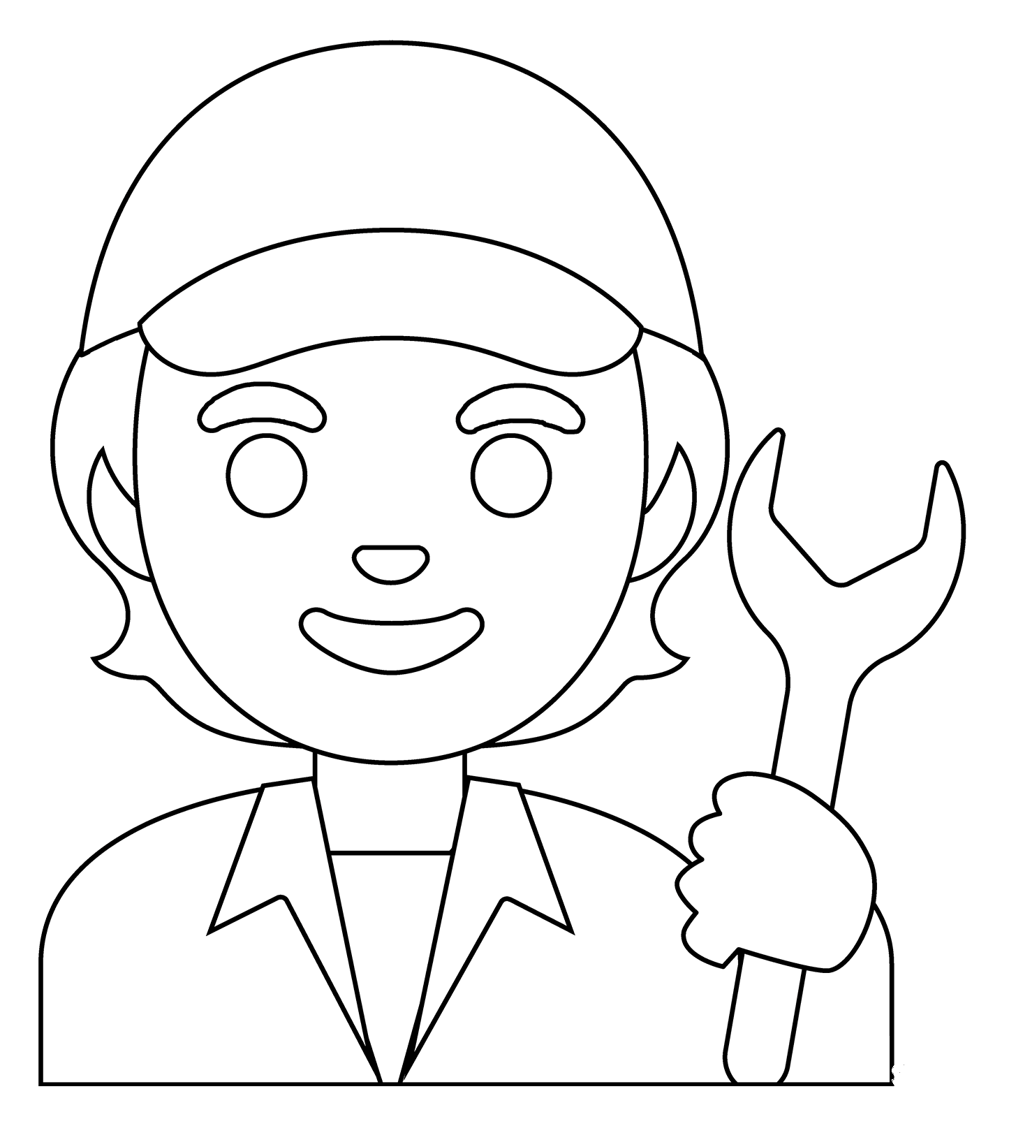 Mechanic Emoji coloring page - ColouringPages