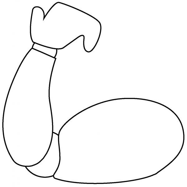 Mechanical Arm Emoji coloring page image