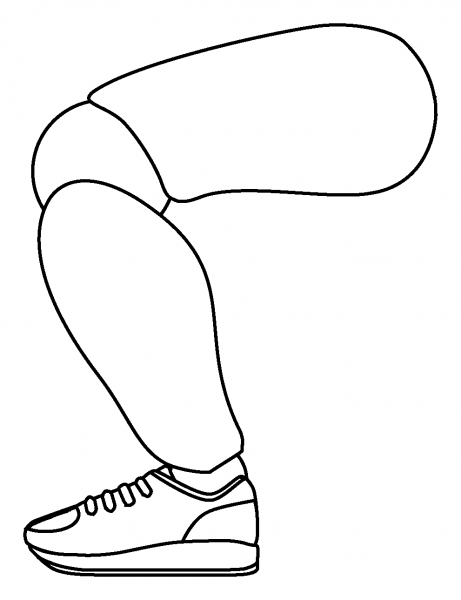 Mechanical Leg Emoji coloring page image