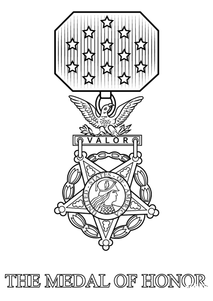 Medal of Honor coloring page image