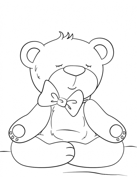 Meddy Teddy coloring page image