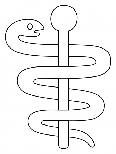 Medical Symbol Emoji coloring page image
