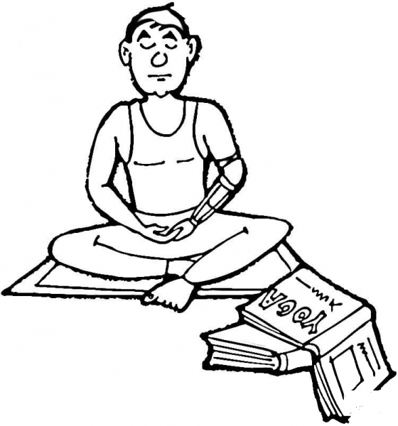 Meditation  coloring page image