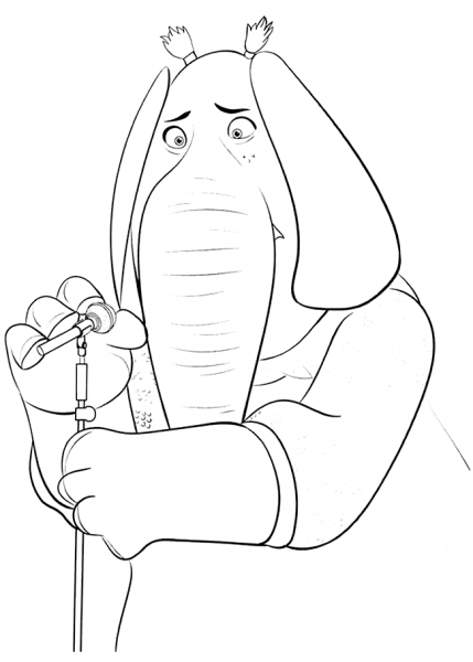 Meena from Sing coloring page image