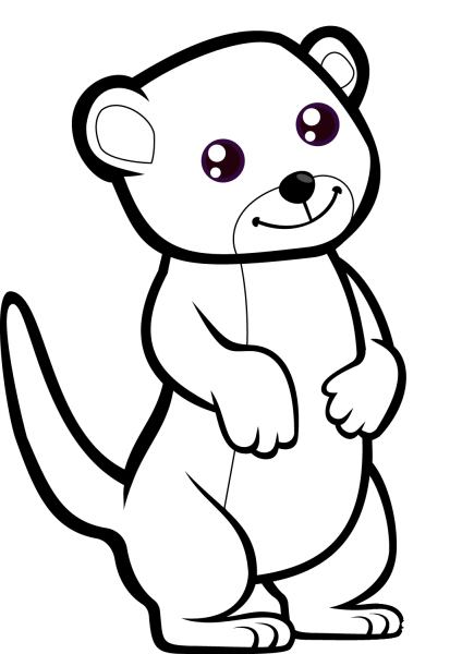 Meerkat  coloring page image