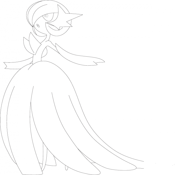 Mega Gardevoir coloring page image