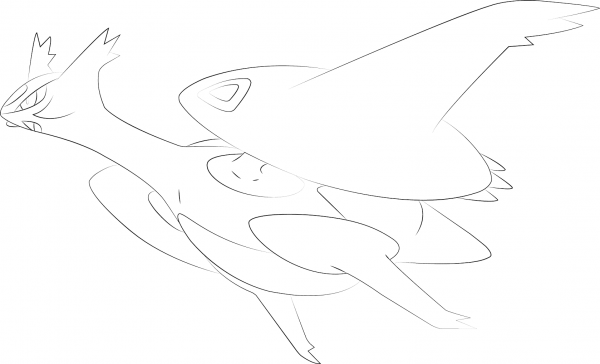 Mega Latios Pokemon coloring page image